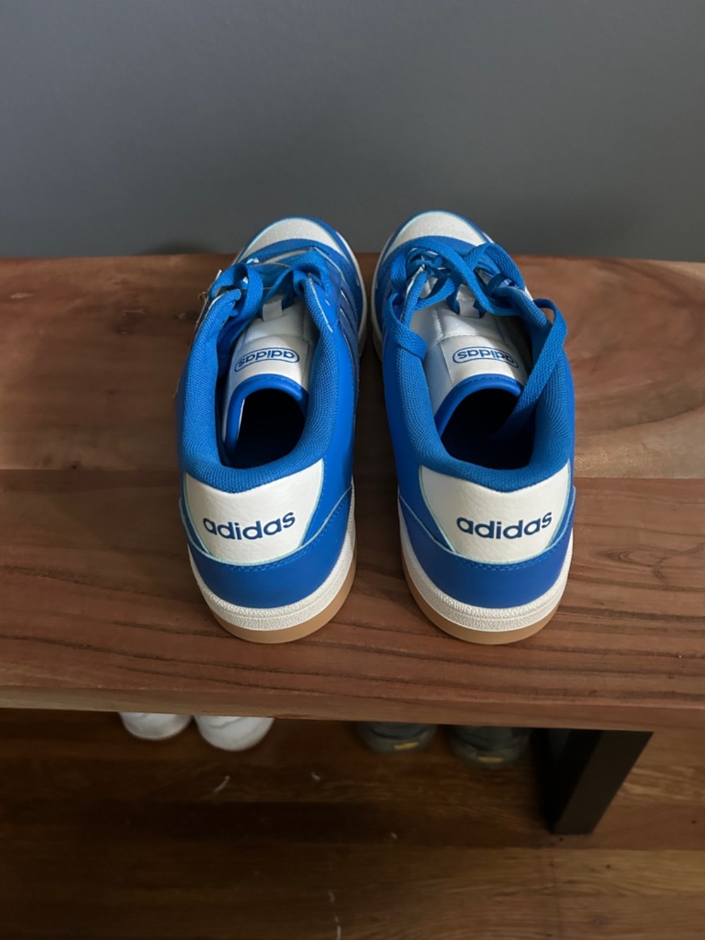 adidas Royal Blue & White Court Sneakers - Picture 3 of 5